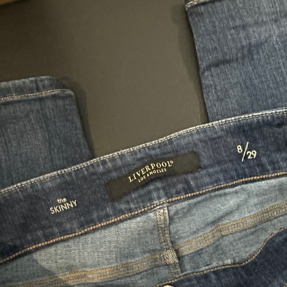 582. Liverpool Women's dark blue pull on Skinny Jeggings size 8 - Picture 2 of 5